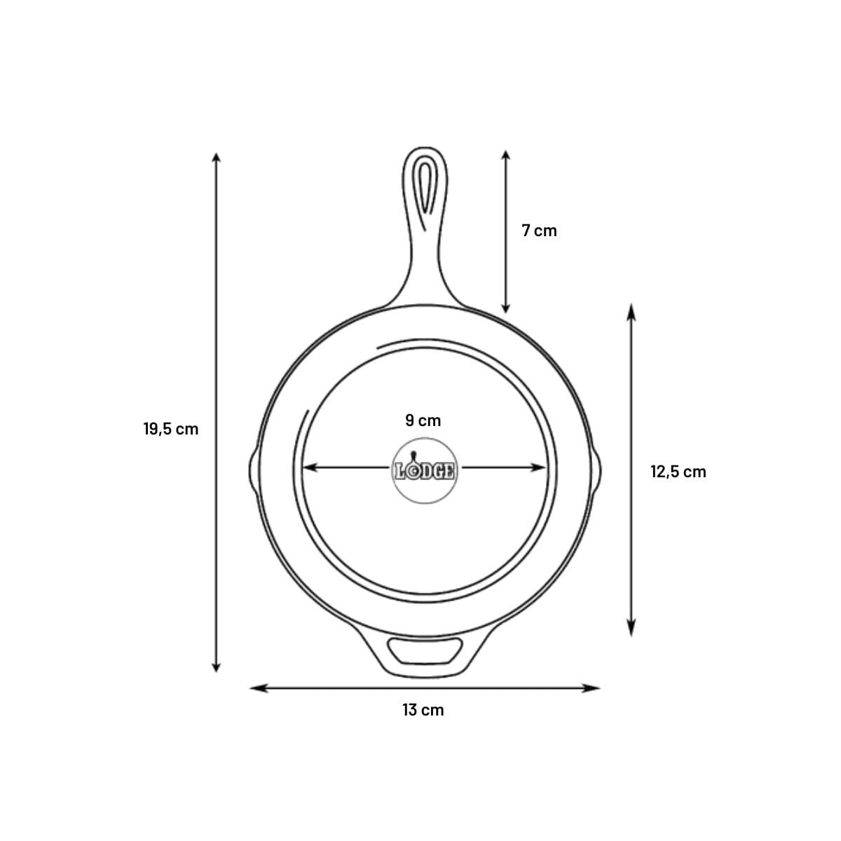 SKILLET CAST IRN BLK 5"D