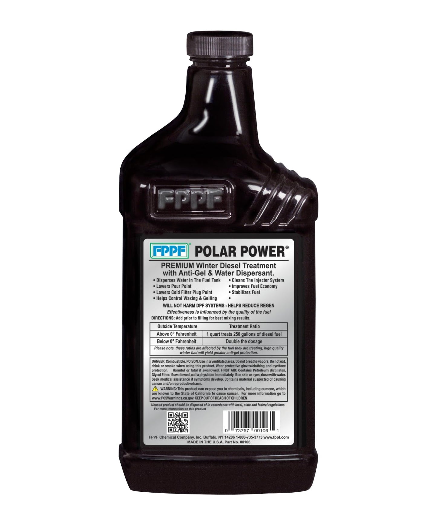 FPPF Polar Power® 00106 Diesel Fuel Treatment – 32 oz. (Pack of 4)
