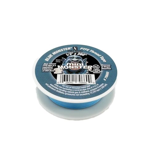 Millrose 70660 Monster Roll PTFE Thread Seal Tape, 1/2-Inch x 260-Inch, Blue