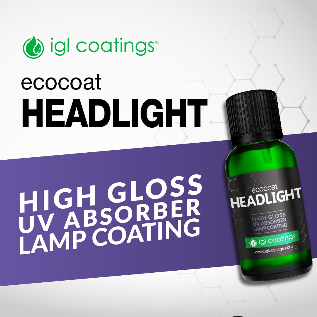 IGL Ecocoat Headlights, UV Absorber (30ml) – Ultimate Headlight Coating for Long-Lasting Clarity & Protection