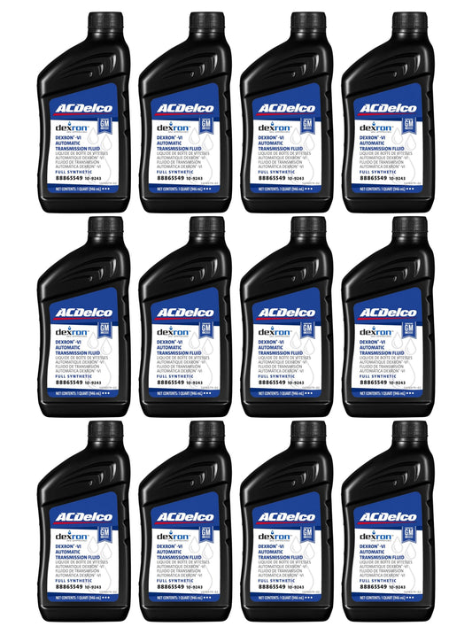 ACDelco 10-9243 (88865549) Dexron VI Full Synthetic Automatic Transmission Fluid - 1 qt (Case of 12)