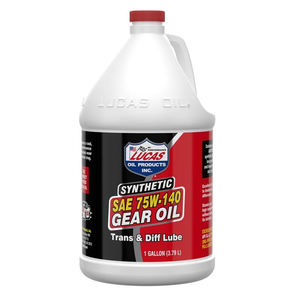 Lucas Oil 10122 Synthetic SAE 75W-140 Gear Oil - 1 Gallon (Pack of 4)
