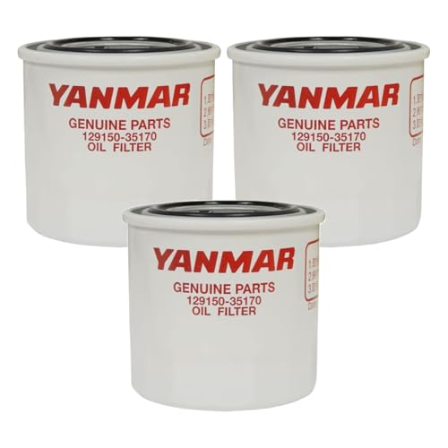 Yanmar 129150-35170 Lube Oil Filter, D80X80L (Pack of 3)