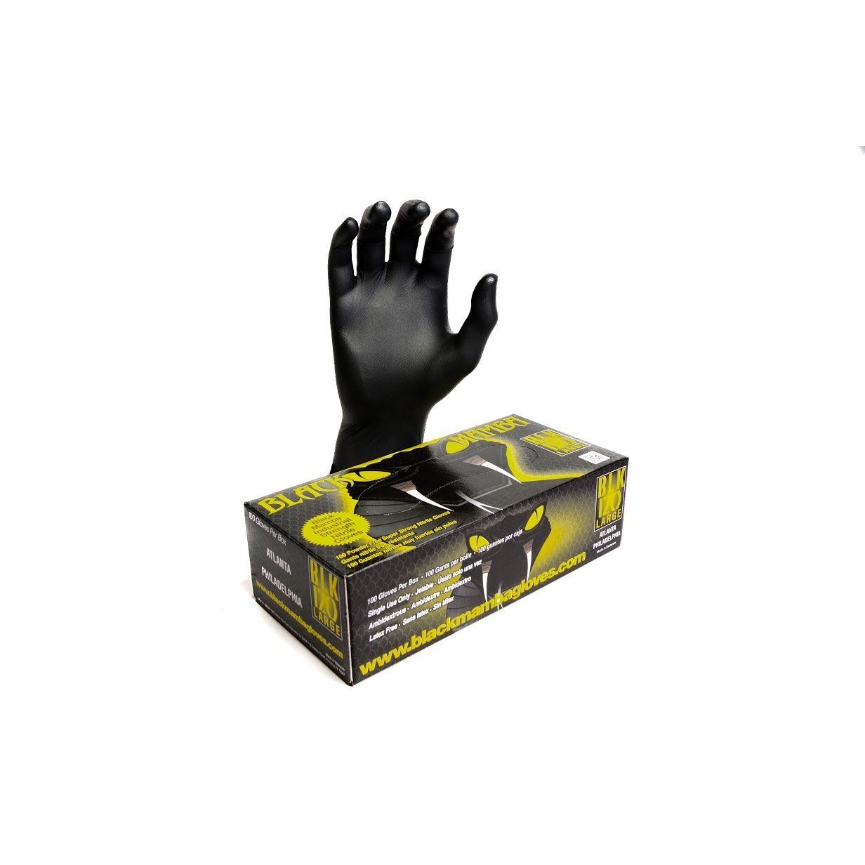 Black Mamba Powder Free Industrial Strength Nitrile Gloves With Raised Torque Grip 100 Glove BOX (EXTRA EXTRA LARGE)