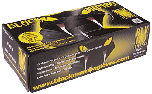 Black Mamba Nitrile Workshop Maintenance Gloves - Black, Large